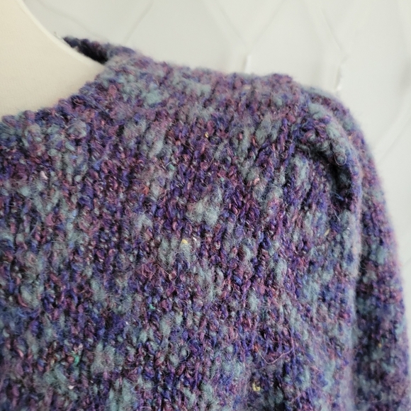 Vintage Herman Geist Sweater • Purple & Gray • Made In Italy • Size Small-Medium - Picture 4 of 6